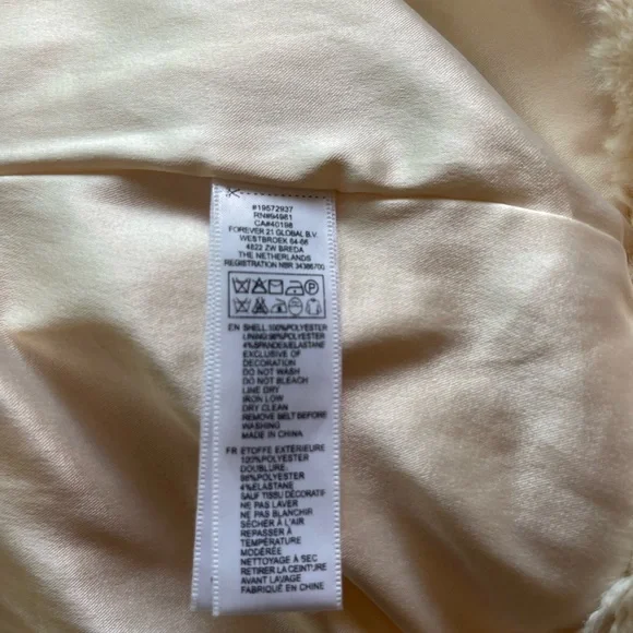 Forever 21 Cream Faux Fur Jacket - Picture 11 of 12